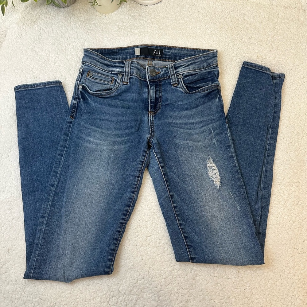Kut from the Kloth Mia distressed skinny jeans